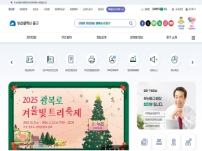 부산광역시 중구청 인증 화면